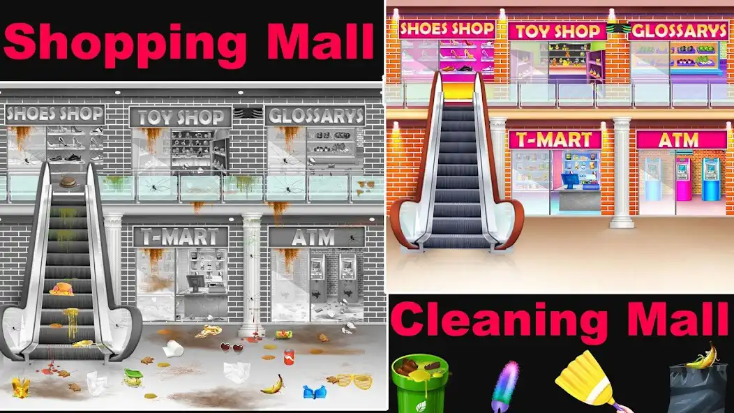 Play Shopping Mall Cleaning Girls  and enjoy Shopping Mall Cleaning Girls with UptoPlay
