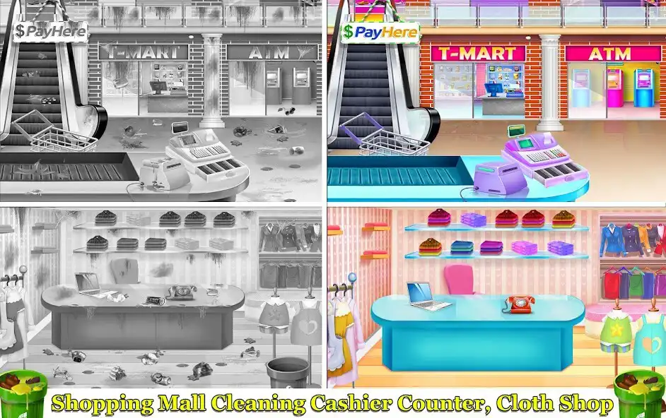 Play Shopping Mall Cleaning Girls as an online game Shopping Mall Cleaning Girls with UptoPlay