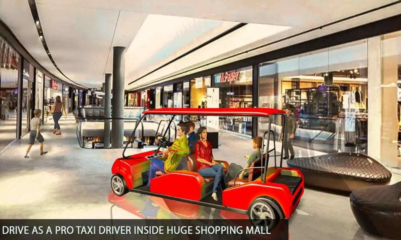 Play Shopping Mall Radio Taxi: Car Driving Taxi Games