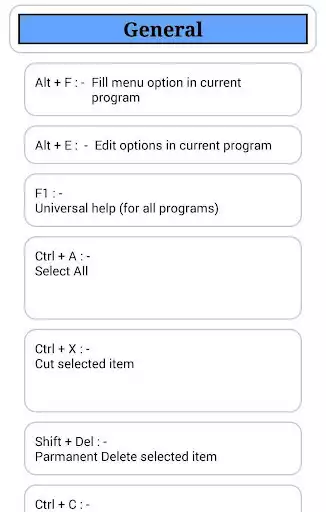 Play Shortcut Keys as an online game Shortcut Keys with UptoPlay