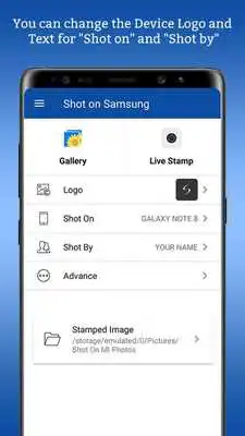 Play ShotOn for Samsung: Add Shot On to Gallery Photos
