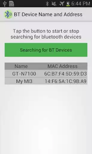 Play Show Bluetooth Name  Address