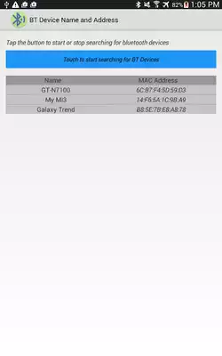 Play Show Bluetooth Name  Address