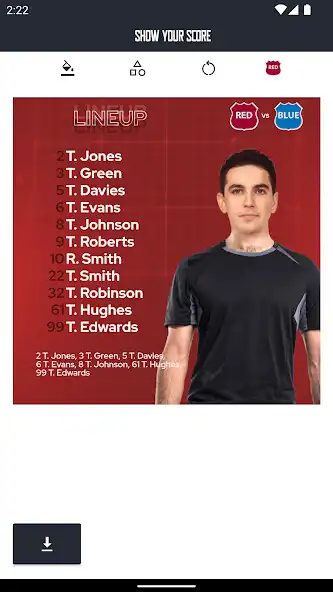 Play Show Your Score: Soccer Lineup as an online game Show Your Score: Soccer Lineup with UptoPlay