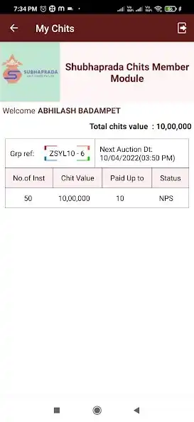 Play Shubhaprada Chit Member Module  and enjoy Shubhaprada Chit Member Module with UptoPlay