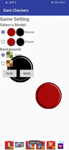 Play Siam Checkers as an online game Siam Checkers with UptoPlay