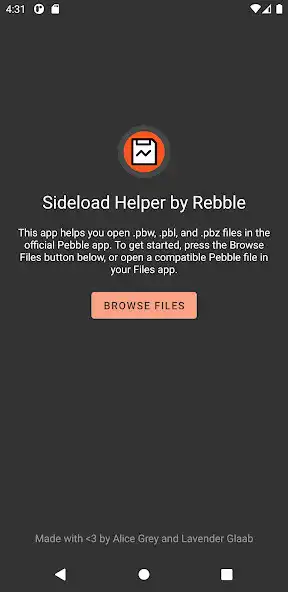 Play Sideload Helper by Rebble  and enjoy Sideload Helper by Rebble with UptoPlay