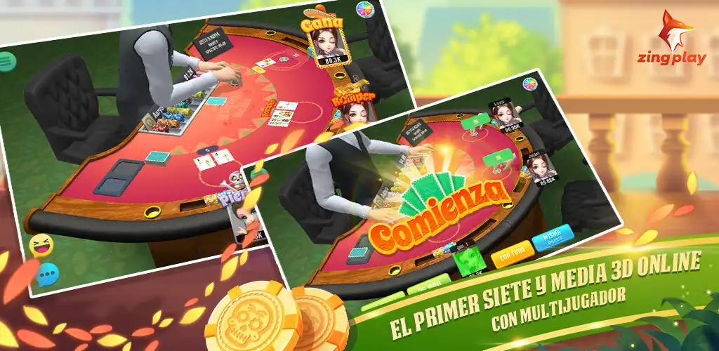 Play Siete y Medio 3D ZingPlay: Juego de Cartas  and enjoy Siete y Medio 3D ZingPlay: Juego de Cartas with UptoPlay