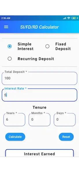 Play SI/FD/RD Calculator as an online game SI/FD/RD Calculator with UptoPlay