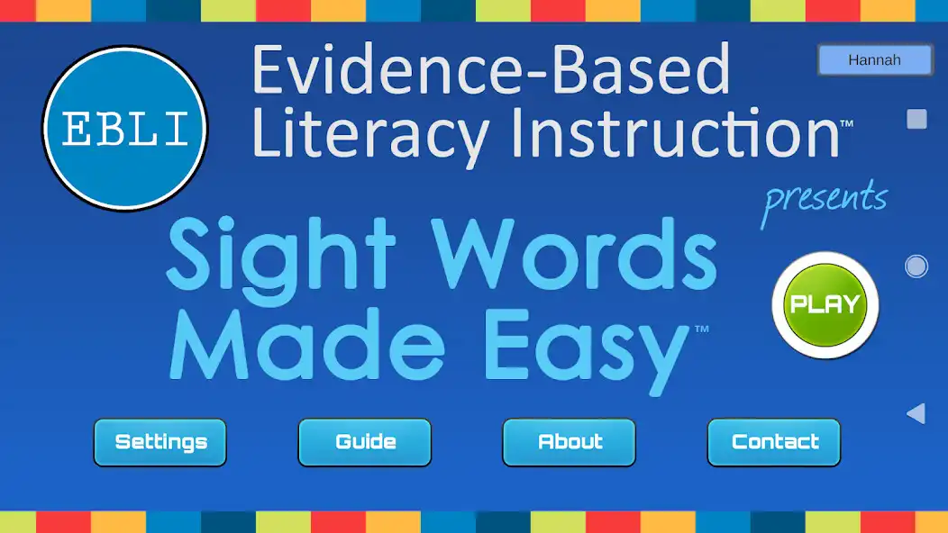 Play Sight Words Made Easy by EBLI  and enjoy Sight Words Made Easy by EBLI with UptoPlay