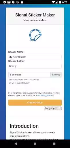 Play SignalSticker Maker - Create your own stickers as an online game SignalSticker Maker - Create your own stickers with UptoPlay