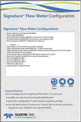 Play Signature Flow Meter Selection