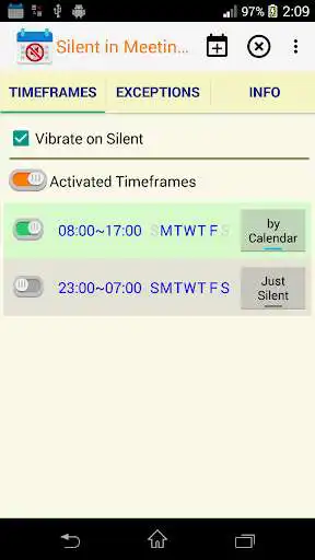 Play Silent in Meeting by Calendar