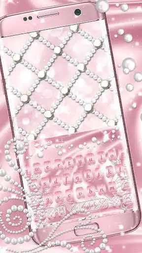 Play APK Silk Pearl Keyboard  and enjoy Silk Pearl Keyboard with UptoPlay keyboard.theme.silk.pearl.pink