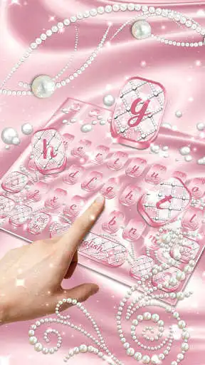 Play APK Silk Pearl Keyboard  and enjoy Silk Pearl Keyboard with UptoPlay keyboard.theme.silk.pearl.pink