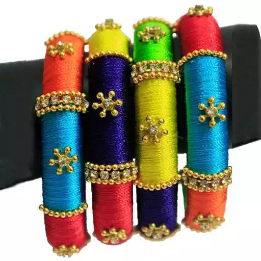 Free play online Silk Thread Bangle Designs APK