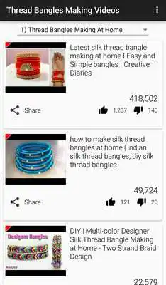 Play Silk Thread Bangles Making NEW Designs Videos App