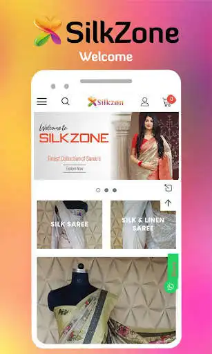 Play Silk Zone - Sarees Suits Shopping App as an online game Silk Zone - Sarees Suits Shopping App with UptoPlay