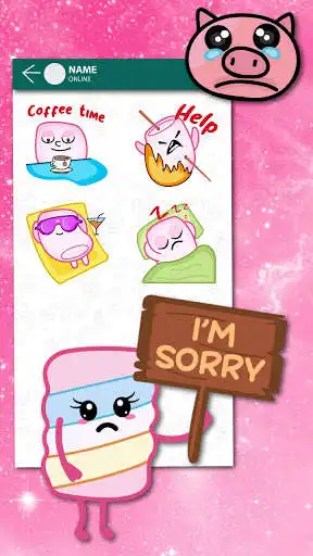 Play Silly Marshmallow Emoji Stickers as an online game Silly Marshmallow Emoji Stickers with UptoPlay