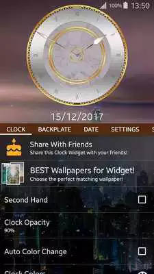 Play Silver and Gold Clock Widget