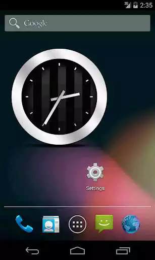 Play Silver Black Clock Widget