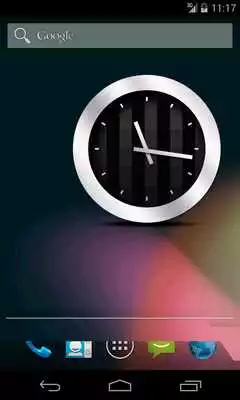 Play Silver Black Clock Widget