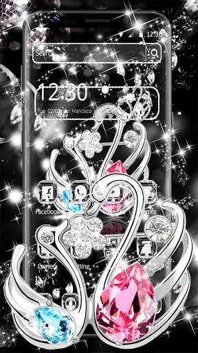 Play APK Silver Diamond Jewelry Theme  and enjoy Silver Diamond Jewelry Theme with UptoPlay 