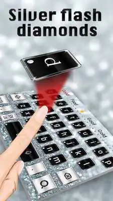 Play Silver flashing diamond theme keyboard
