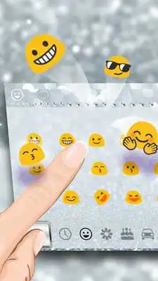 Play Silver flashing diamond theme keyboard