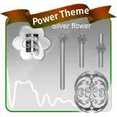 Free play online Silver flower Poweramp Skin APK