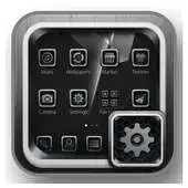 Free play online silver gray black technology theme lock screen APK