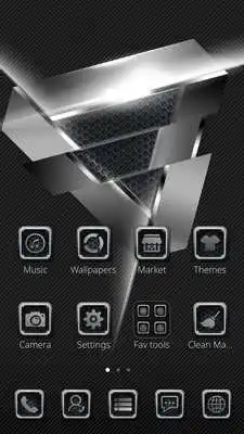 Play silver gray black technology theme lock screen Play silver gray black technology theme lock screen