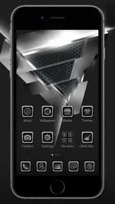 Play silver gray black technology theme lock screen Play silver gray black technology theme lock screen