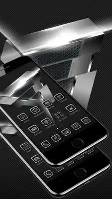 Play silver gray black technology theme lock screen Play silver gray black technology theme lock screen