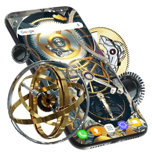 Play Silver Luxury Live Wallpaper  Animated Keyboard APK