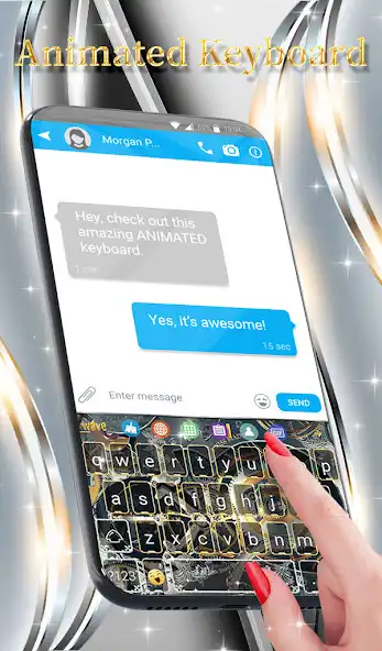 Play Silver Luxury Live Wallpaper  Animated Keyboard as an online game Silver Luxury Live Wallpaper  Animated Keyboard with UptoPlay