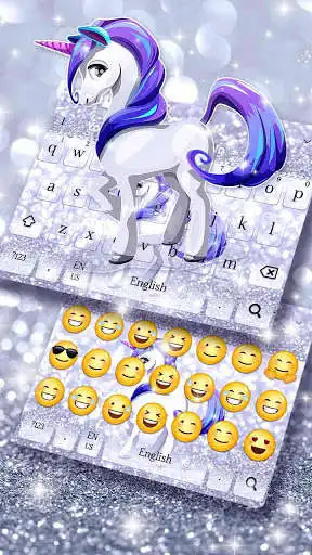 Play APK Silver Unicorn Keyboard  and enjoy Silver Unicorn Keyboard with UptoPlay keyboard.theme.k820009890