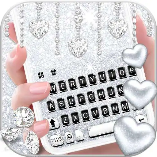 Play Silvery Glitter Keyboard Theme APK