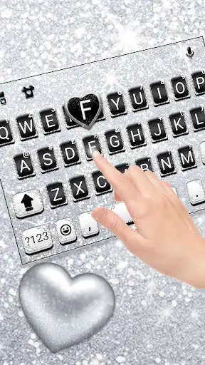 Play Silvery Glitter Keyboard Theme  and enjoy Silvery Glitter Keyboard Theme with UptoPlay