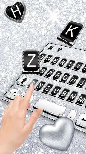 Play Silvery Glitter Keyboard Theme as an online game Silvery Glitter Keyboard Theme with UptoPlay