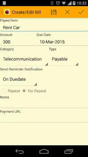 Play Simple Bills Reminder as an online game Simple Bills Reminder with UptoPlay