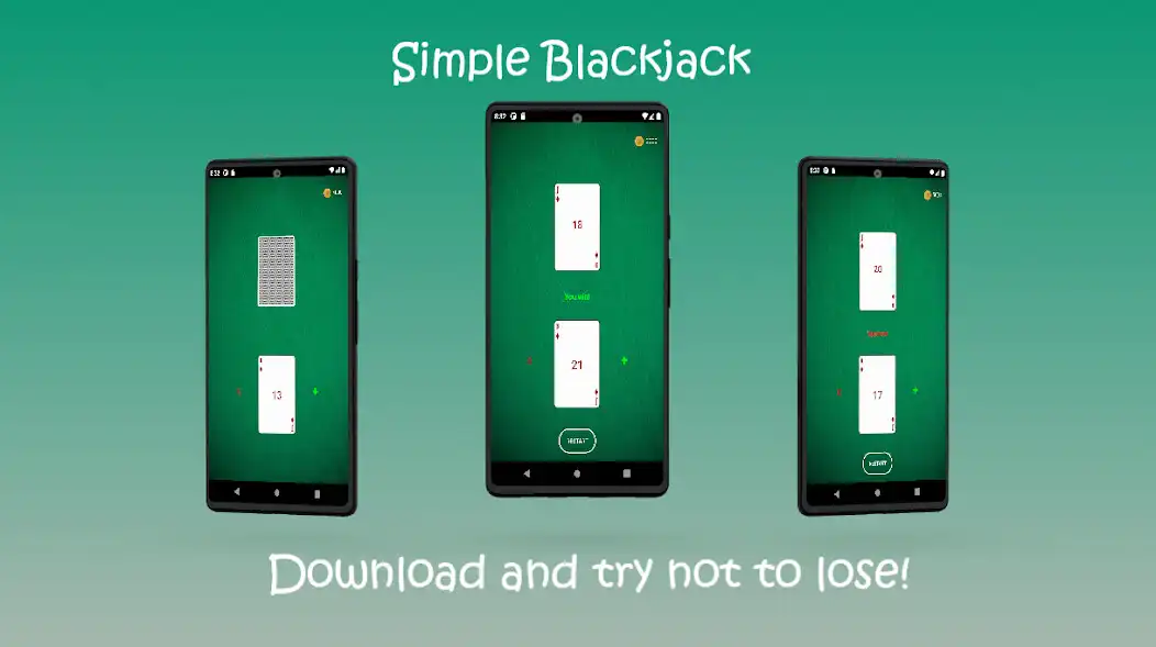 Play Simple Blackjack 21 Offline  and enjoy Simple Blackjack 21 Offline with UptoPlay