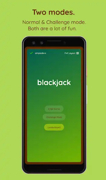 Play Simple Blackjack - Simple, Fun! as an online game Simple Blackjack - Simple, Fun! with UptoPlay
