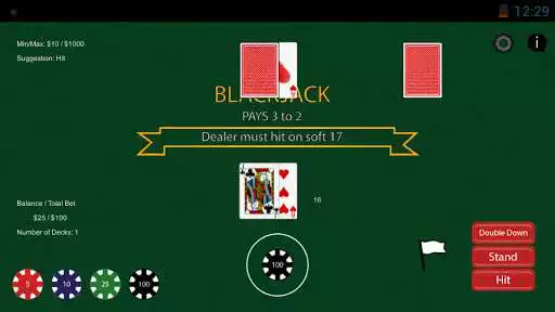 Play Simple Blackjack Trainer as an online game Simple Blackjack Trainer with UptoPlay