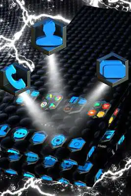 Play Simple Blue Launcher Theme
