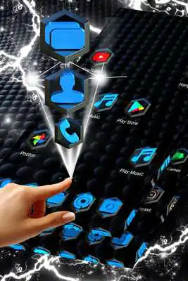 Play Simple Blue Launcher Theme