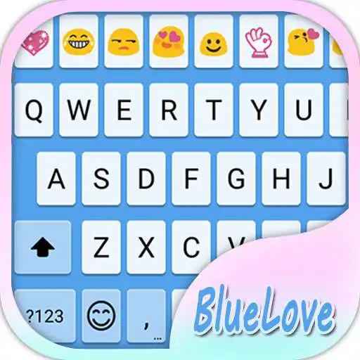Run free android online Simple Blue Love Keyboard Skin APK