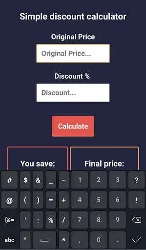Play Simple Discount Calculator as an online game online Simple Discount Calculator with UptoPlay Play Simple Discount Calculator as an online game Simple Discount Calculator with UptoPlay