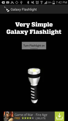 Play Simple Galaxy Flashlight Free