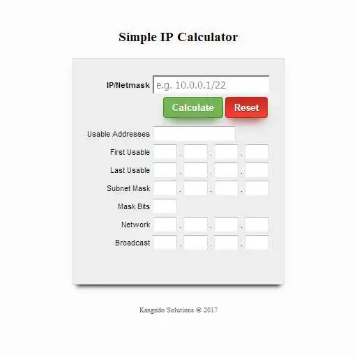 Run free android online Simple IP Subnet Calculator APK